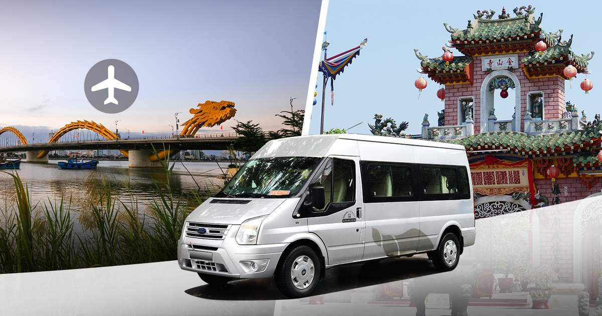 Xe buýt đưa đón chung giữa sân bay Đà Nẵng/Thành phố Đà Nẵng & Hội An